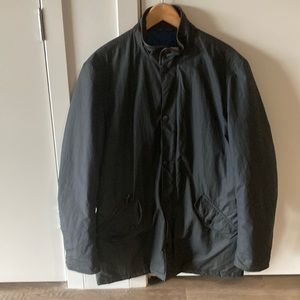 Men’s Large Barbour Hapsford Jacket - Gray/Blue Quilted Lining (Waterproof)